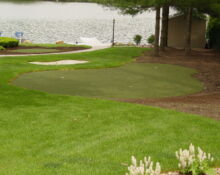 private golf green installation lucas landscaping