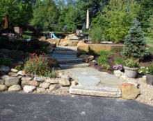 stone steps landscape project