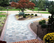 stone pathway gardens full landscape project