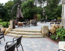 stone staircase landscape project