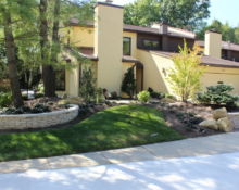 retaining wall garden lucas landscaping