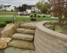stone staircase retaining wall