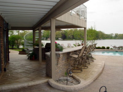 outdoor bar installation balcony